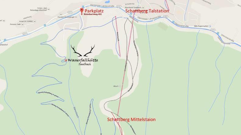 Wasserfallhuette Saalbach Buitenkant foto